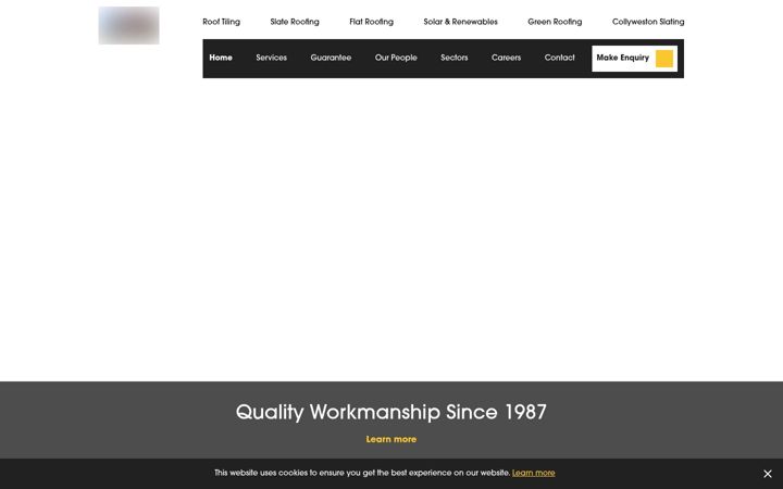 Screenshot of manorroofing.co.uk