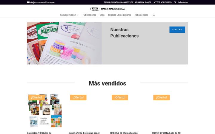Screenshot of manosmaravillosas.com
