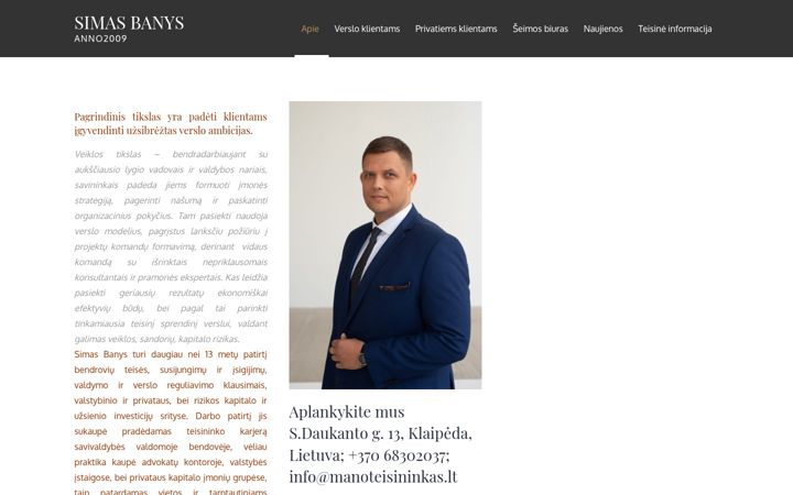 Screenshot of manoteisininkas.lt