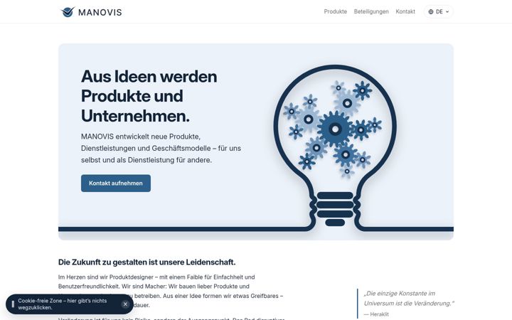 Screenshot of manovis.com