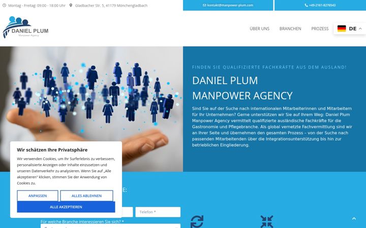 Screenshot of manpower-plum.com