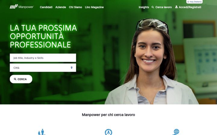 Screenshot of manpower.it