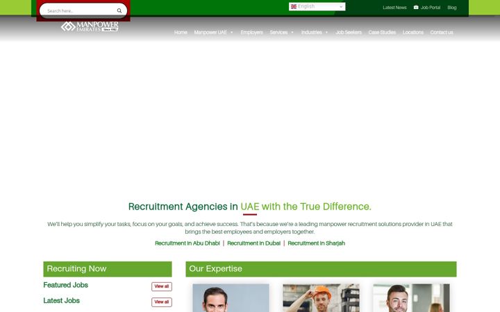 Screenshot of manpoweragency.ae