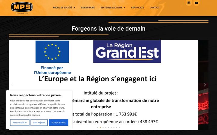 Screenshot of manquillet-parizel.fr