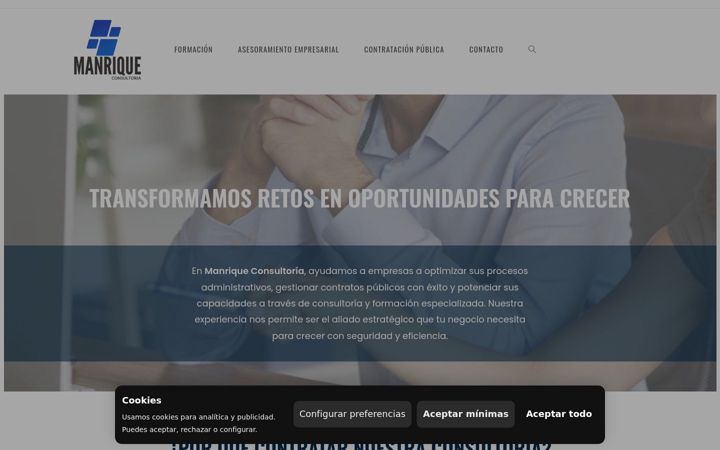 Screenshot of manriqueconsultoria.es