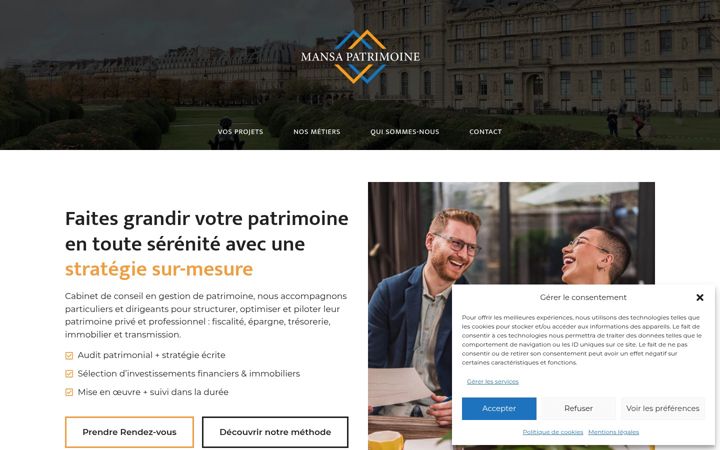 Screenshot of mansa-patrimoine.fr