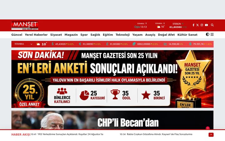 Screenshot of manset.com.tr