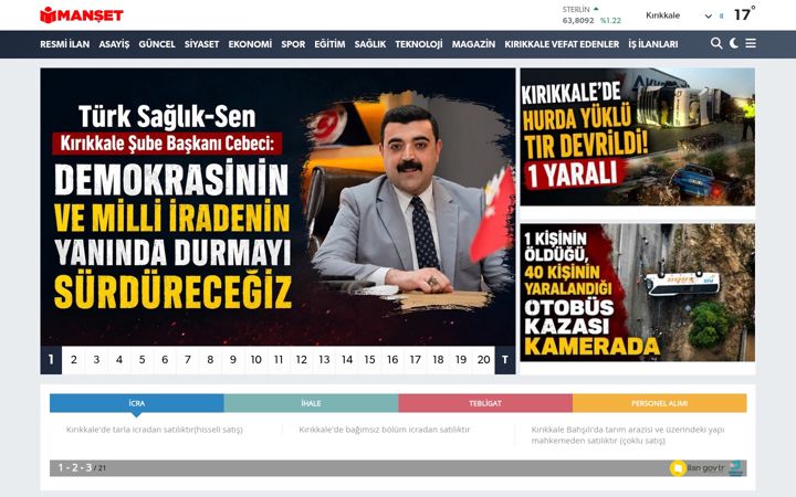 Snímek obrazovky mansetgazetesi.net