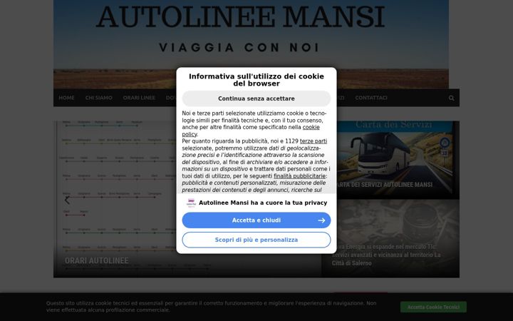 Screenshot of mansiautolinee.altervista.org