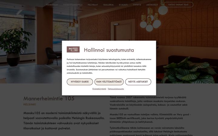Screenshot of mansku105.fi