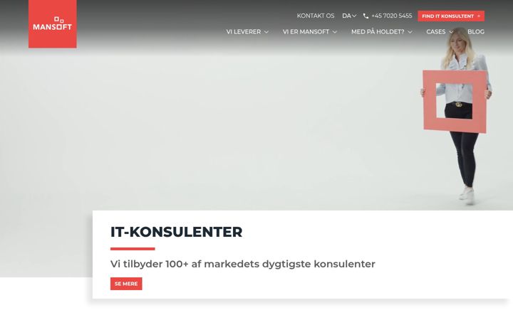 Screenshot of mansoft.dk