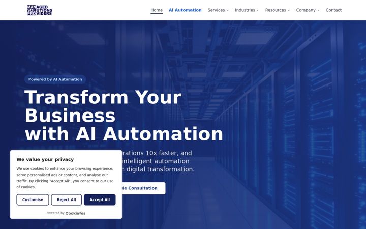 Screenshot of mansolpro.com