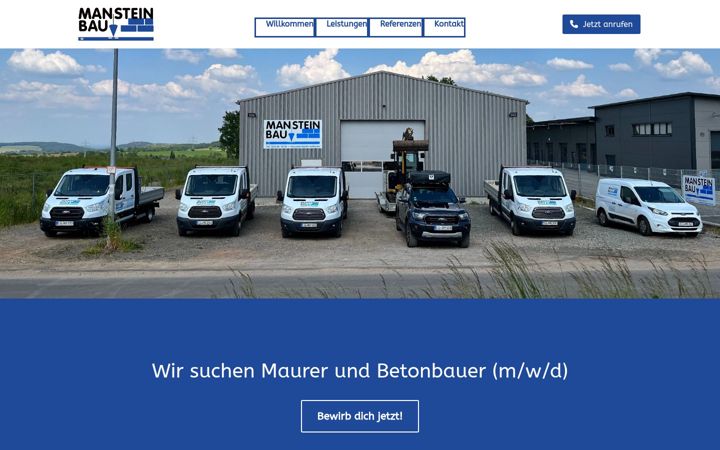 Screenshot of manstein-bau.de