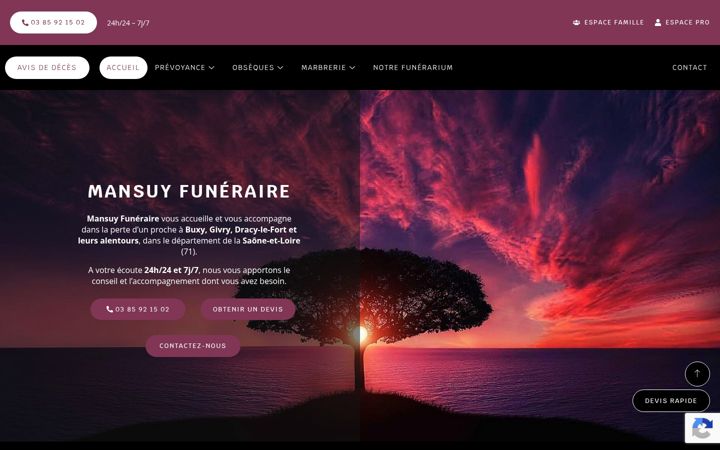 Screenshot of mansuy-funeraire-buxy.com