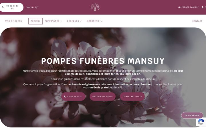 Screenshot of mansuy-funeraire-givry.com
