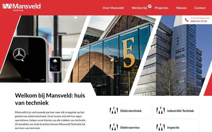 Screenshot of mansveld.nl
