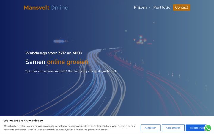 Screenshot of mansveltonline.nl
