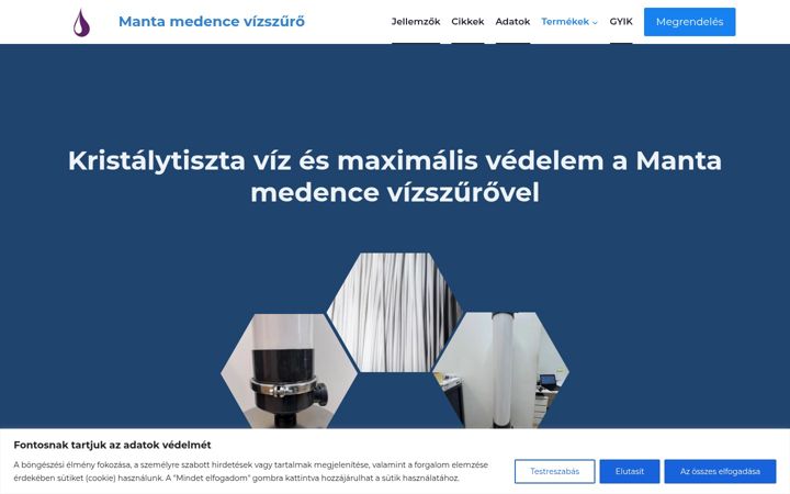 Screenshot of manta.shop.hu
