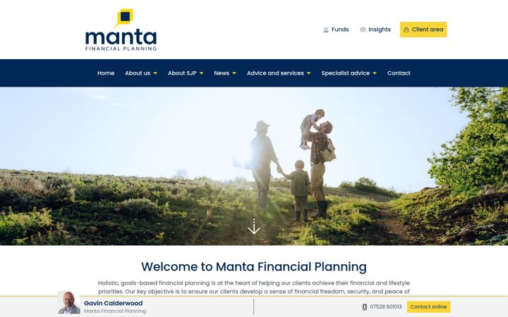 Screenshot of mantafp.co.uk