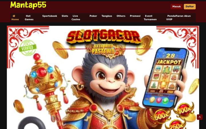 Screenshot of mantap55slot.com