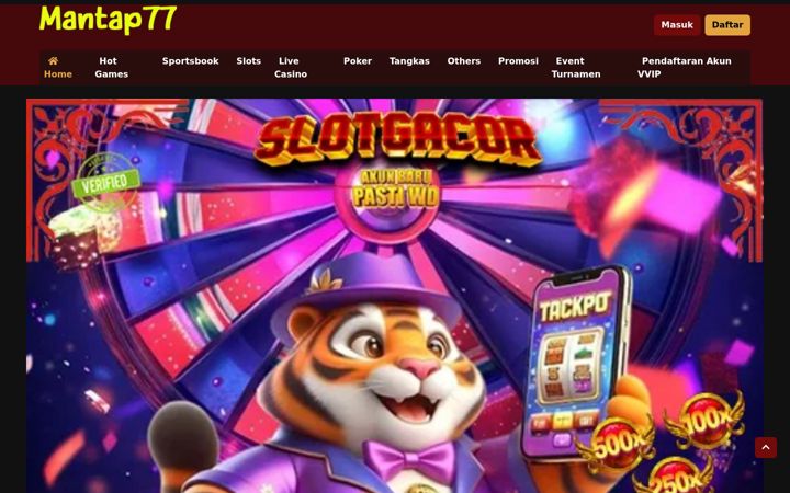 Screenshot of mantap77slot.org