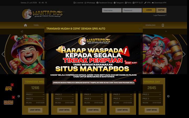 Screenshot of mantapbos787.xyz