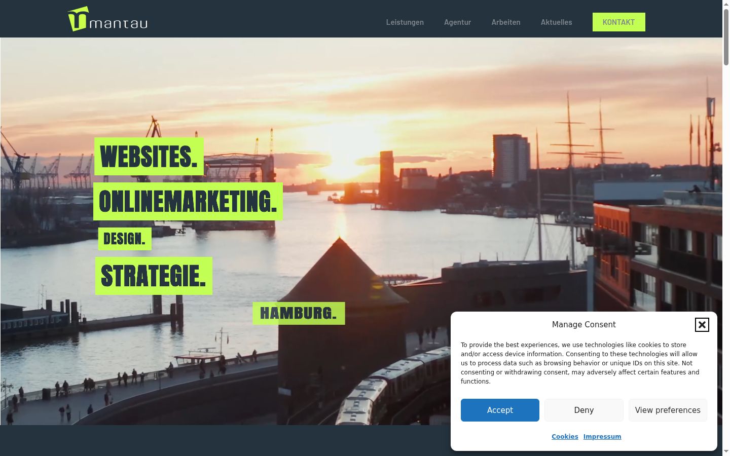 Sutikimo reklamjuostės, rodytos prieš bet kokią sąveiką, ekrano kopija
