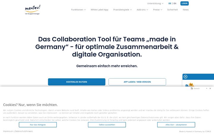 Screenshot of mantau.de