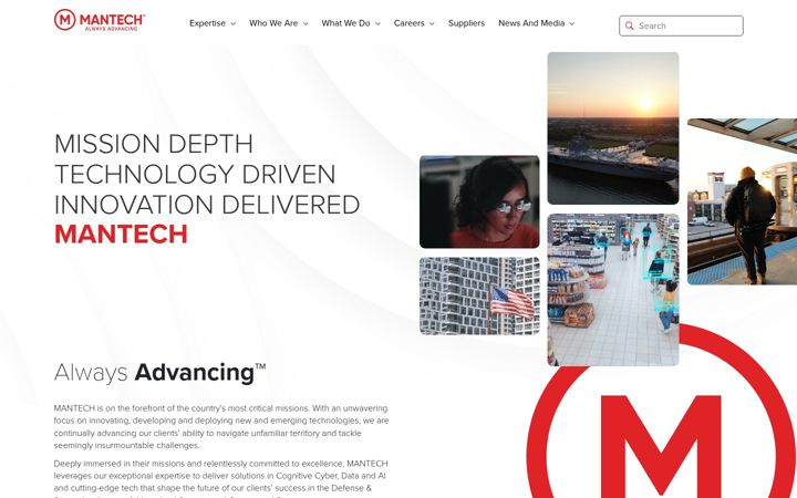 Screenshot of mantech.com