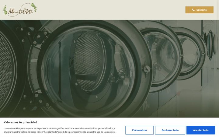 Screenshot of mantelartelavanderia.es