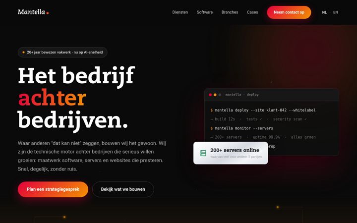 Screenshot of mantella.nl