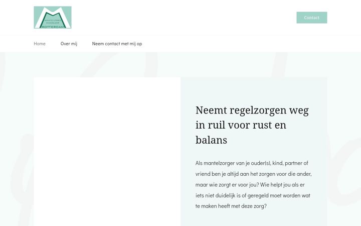 Screenshot of mantelzorgmakelaarrotterdam.nl