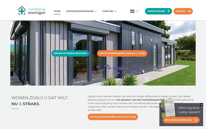 Screenshot of mantelzorgwoningen.nl