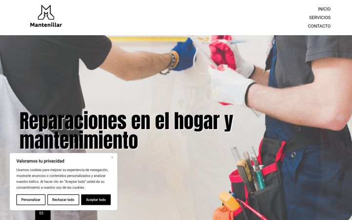 Screenshot of mantenillar.com
