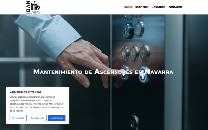 Screenshot of mantenimiento-ascensores.com