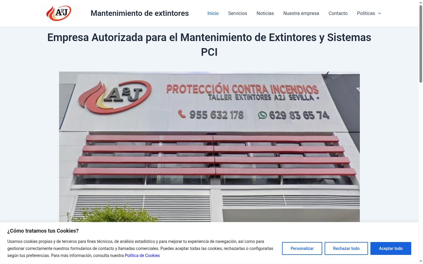 Captura de ecrã do banner de consentimento apresentado antes de qualquer interação