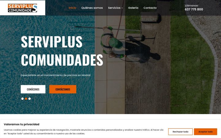 Screenshot of mantenimientointegralpiscinasmadrid.es