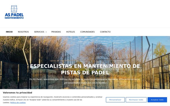 Screenshot of mantenimientospadel.com