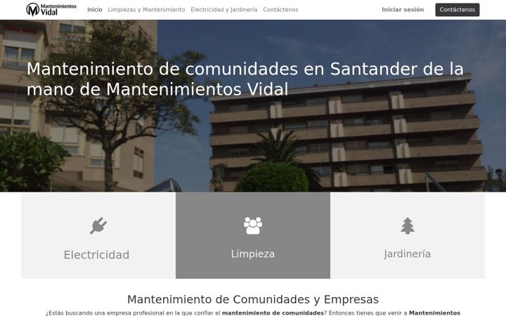 Screenshot of mantenimientosvidal.es