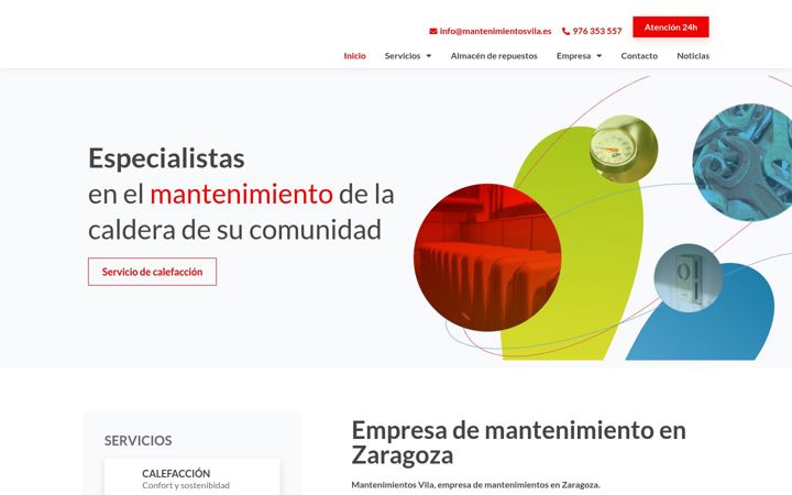 Screenshot of mantenimientosvila.es