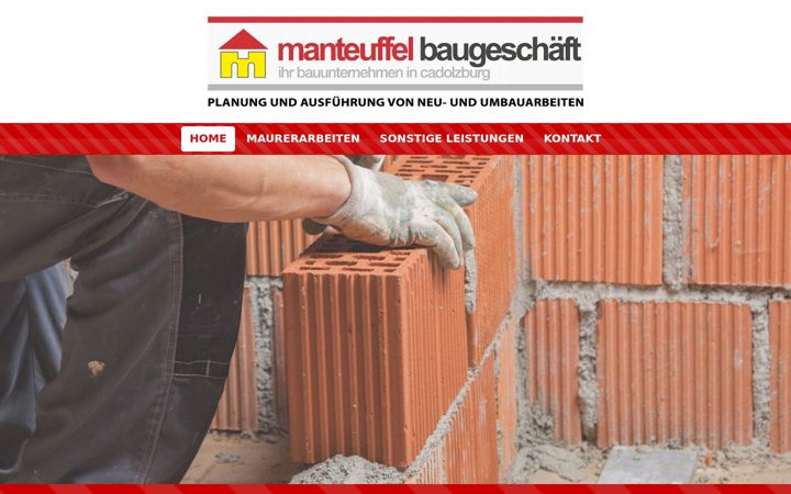 Screenshot of manteuffel-bau.de