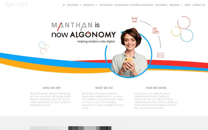 Screenshot of manthan.com