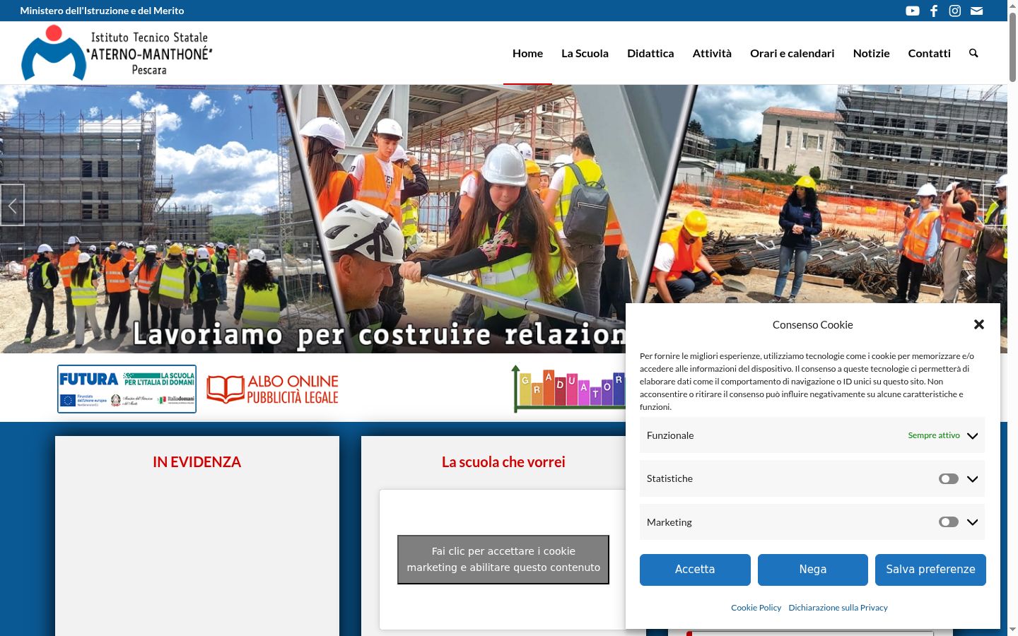 Screenshot tal-banner tal-kunsens muri qabel kwalunkwe interazzjoni