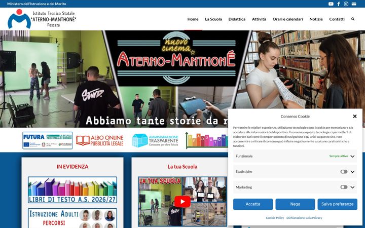 Screenshot of manthone.edu.it