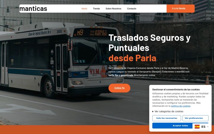 Screenshot of manticas.com