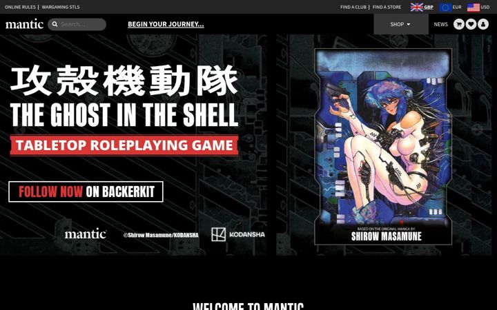 Screenshot of manticgames.com