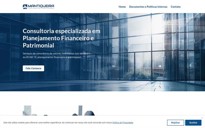 Screenshot of mantipar.com.br