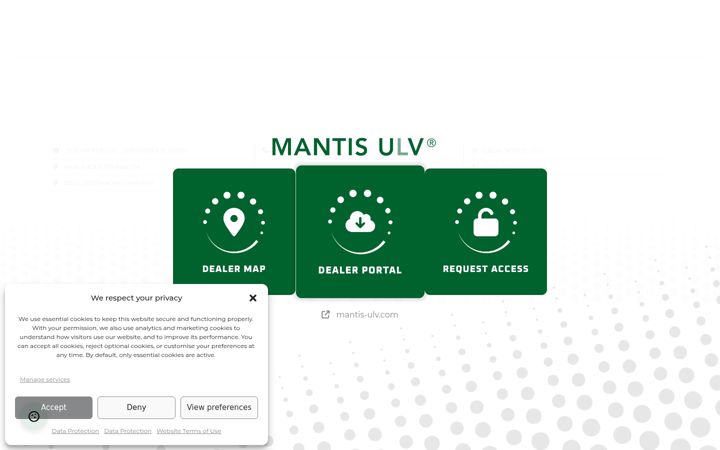 Screenshot of mantis-ulv.net