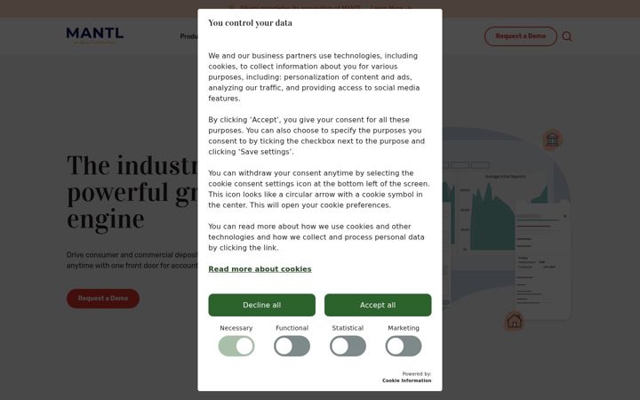 Screenshot of mantl.com