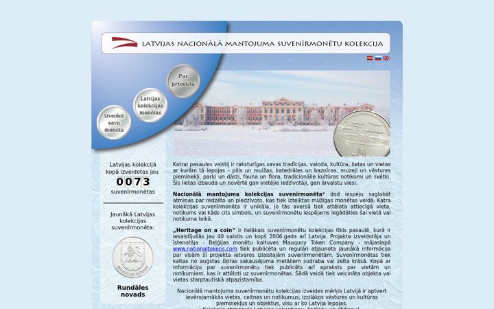 Screenshot of mantojumsuzmonetas.lv